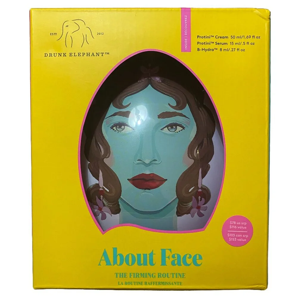 Drunk Elephant About Face Kit: Protini Cream, Protini Serum, B-Hydra
